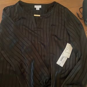 Liz Claiborne Black Long Sleeved Blouse 🖤NWT🖤